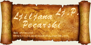 Ljiljana Pecarski vizit kartica